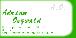 adrian oszwald business card