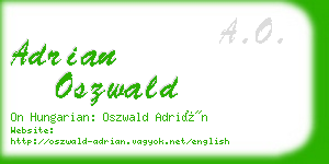 adrian oszwald business card